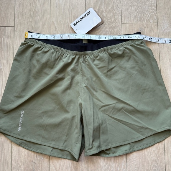 NWT Salomon Women’s Hiking Shorts Size Large Lichen Green - Camp Trail Outdoors - Picture 2 of 10